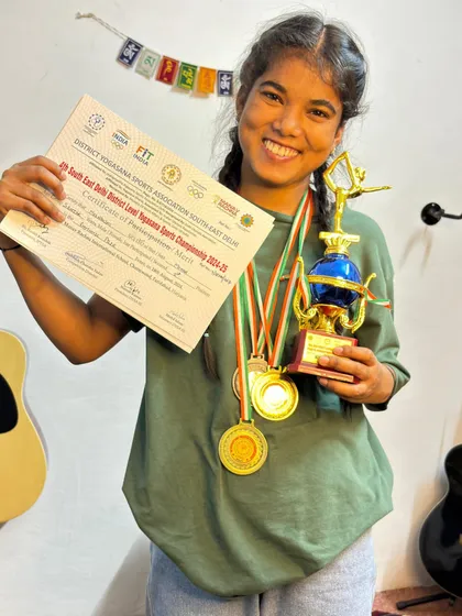 The pure joy of achievement. This smile says it all.
