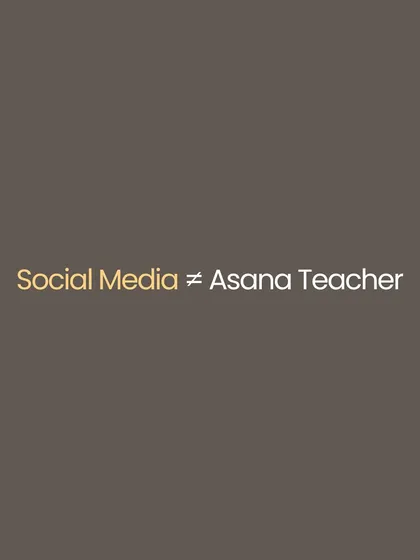 The online yoga world can be confusing. It is easy to be drawn to what looks good rather than what is good for you. This series offers guidance on how not to get fooled. Remember: inspiration is not instruction, your body is not their body, and social media is not a substitute for a real asana teacher. Follow qualified teachers, not just influencers.