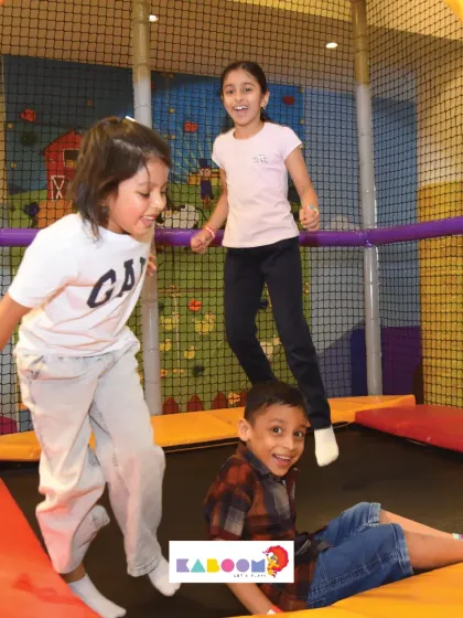 Jump for joy! Our enclosed trampolines are perfect for kids to burn off energy, practice their moves, and bounce to their heart's content.