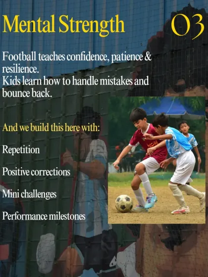 The game teaches mental strength. We build confidence and resilience in our players through repetition, positive corrections, and performance milestones, helping them learn to handle mistakes and bounce back.