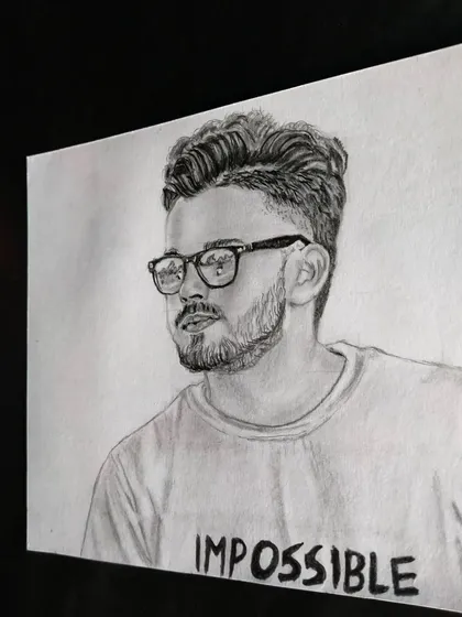 A portrait sketch for a follower, capturing a thoughtful expression. I work to make every drawing a true representation of the person.