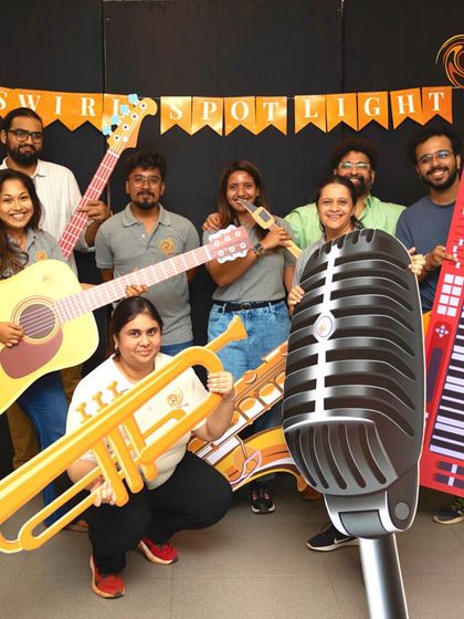 Teamwork makes the dream work! A fun photo of our amazing team of mentors celebrating another successful Swirl Spotlight event.