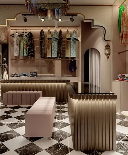 This is a 3D design concept we created for a new ladies' wear showroom. Before we start any physical work, we provide detailed 3D visualizations so you know exactly how your space will look and feel, down to the last finish.
