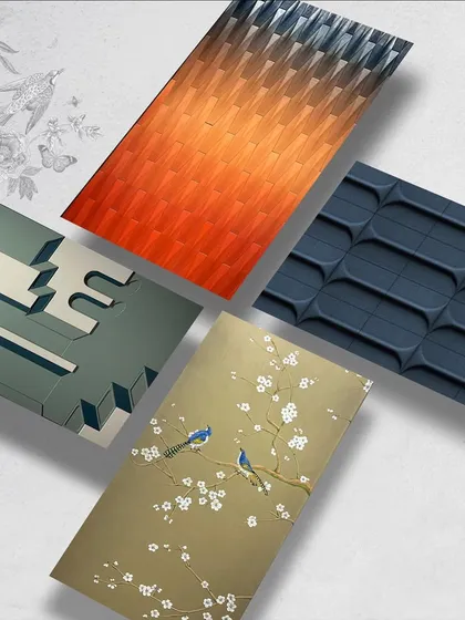 Our bespoke luxury wall panels are the protagonists of your home's narrative. This collage shows the kaleidoscope of styles, textures, and colors you can choose from to create a visual masterpiece.
