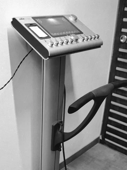 This is the state of the art, German engineered EMS device we use for all our training and certification. You will learn to operate this exact equipment with expert precision.