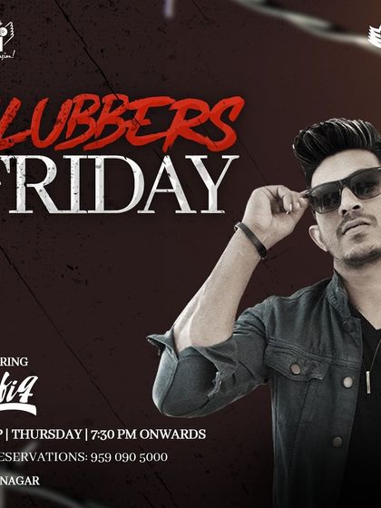 A "Clubbers Friday" poster for a Thursday event, showing flexibility in scheduling for special occasions.