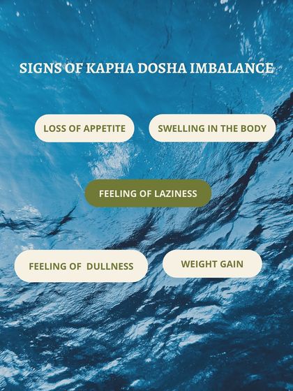 A Kapha dosha imbalance can manifest as loss of appetite, swelling, laziness, and weight gain. Drinking warm herbal teas with spices like coriander and turmeric can help. However, it is always best to consult an expert to confirm your dosha and get personalized advice.