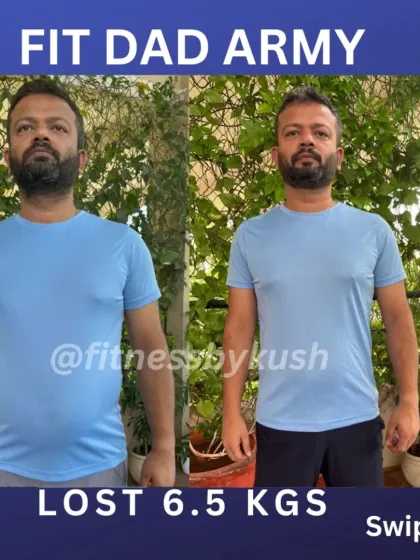 Chandan, an IT manager, lost 6.5 kgs and 4 inches from his waist. He learned to build balanced plates with protein and fiber, eating meals like chicken with roti and dal with rice. His testimonial shows how he learned to make healthy pizzas at home too.
