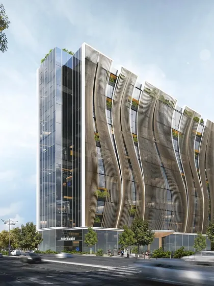 This is our upcoming commercial development in Pune, a project where the architecture itself is environmentally responsive. The building features parametric fins that are not just for looks; they are designed to provide softer daylight and reduce the building's HVAC costs, creating a greener, more efficient workspace.