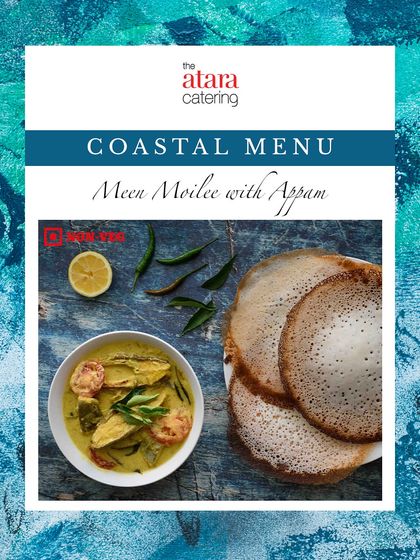 Meen Moilee with Appam is a classic Keralan fish curry made with coconut milk. It's a mild, creamy, and flavourful dish that showcases our expertise in coastal cuisine.