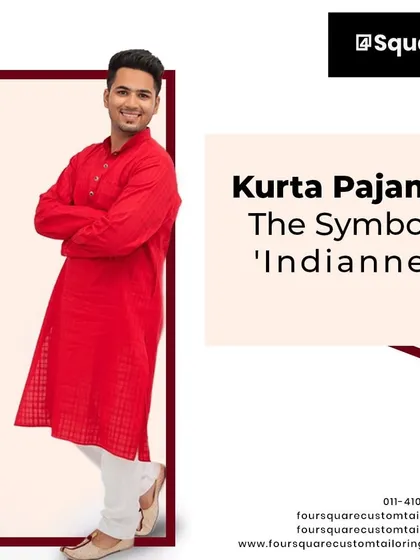 The classic kurta pajama is a symbol of Indian elegance and comfort. We use premium, breathable fabrics to stitch timeless pieces like this vibrant red kurta, ensuring a perfect fit for pujas, family events, or daily wear.