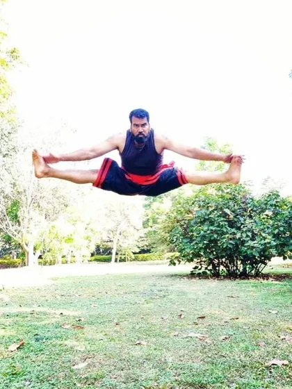 This is our Kalari master, Moideen Rafi. Kalaripayattu is the mother of all martial arts, and the flexibility you build here is unmatched. This is not a gym workout; this is true body control.