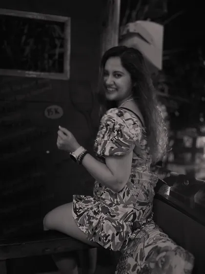 A black and white shot capturing a happy, spontaneous moment at an event. It's these genuine interactions that make guest appearances so rewarding.