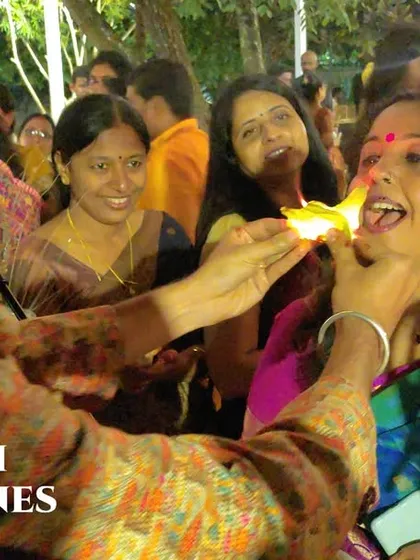 The look of pure excitement says it all. We love seeing guests' reactions when they try our Fire Paan for the first time. It's a memorable experience for everyone.
