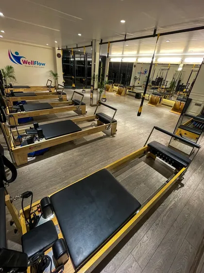 Welcome to our space. We've designed our studio to be a clean, modern, and inspiring environment, fully equipped with top-of-the-line Pilates Reformers and TRX systems to support your wellness journey.