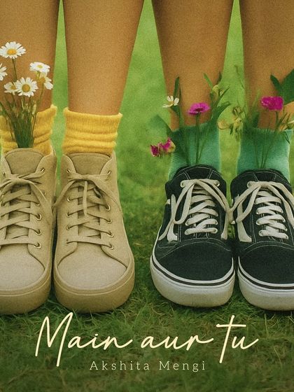 The cover art for my single "Main Aur Tu". The image of flowers in shoes represents growth and journey, themes I love to explore in my custom songwriting projects.
