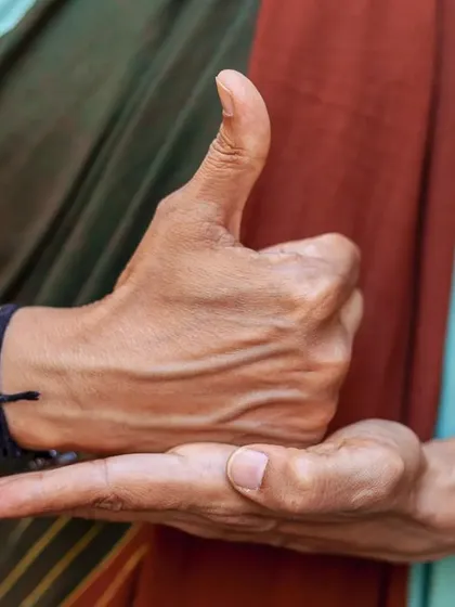 A close-up of the Shiva Mudra. If you are interested in learning more about asanas, pranayama, and mudras, you can find my class schedule and contact information here.