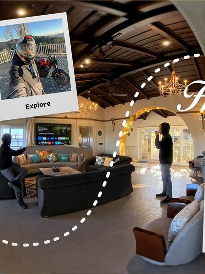 This image is part of a visual story about a luxury homestay in Mukteshwar. It shows me exploring the property and its surroundings, giving a sense of the complete experience from arrival to relaxation.