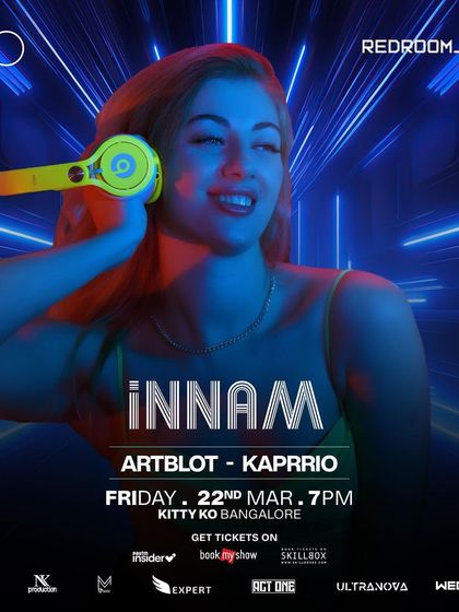 The flyer for a night with the gorgeous Innam at Kitty Ko. A power-packed night of melodic and progressive house.