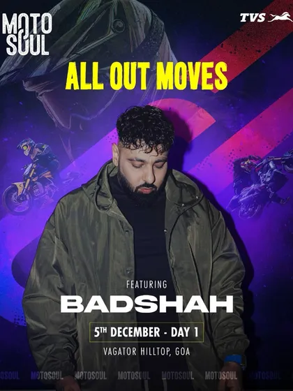 I secure massive exposure by pairing brands with superstar artists. This poster for the TVS Motosoul festival in Goa features headliner Badshah, demonstrating how I place automotive and lifestyle brands at the forefront of major music and cultural events.