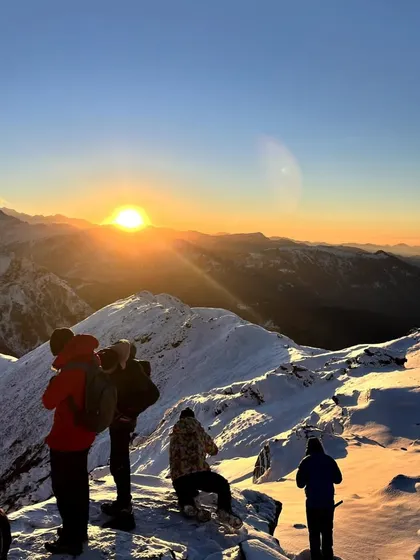 Catching the first rays of sun from the Kedarkantha summit is a feeling you'll never forget. Our Himalayan winter treks are for those who want to experience the magic of snow covered peaks and the challenge of a high altitude adventure. We handle all the logistics from Dehradun, so you can focus on the climb.