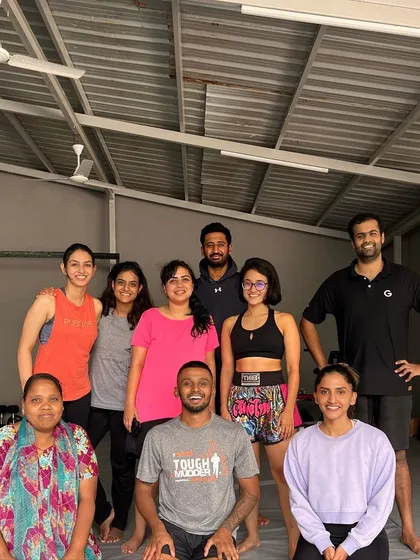 Another great group photo celebrating the end of a tough workout.