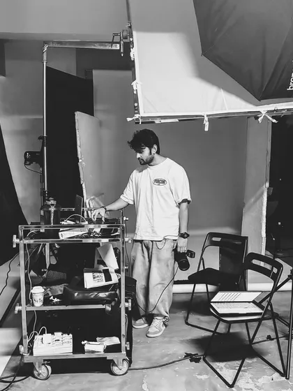 This is my command center. A behind the scenes look at my process, surrounded by the tools I use to shape light and capture the perfect mood on set.
