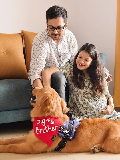 Priyanka - Pet-Inclusive Maternity Photography The Announcement Crew photo 3