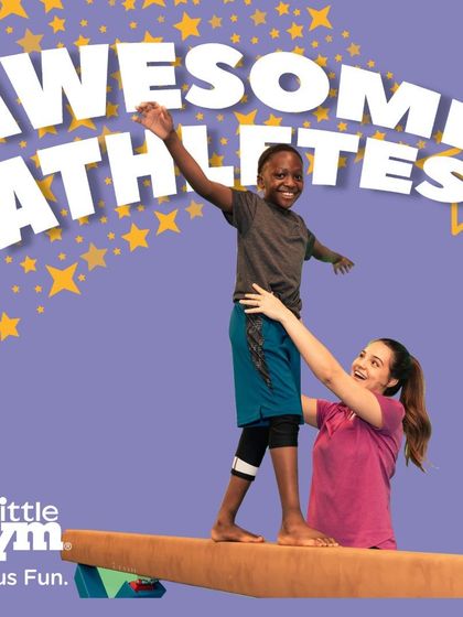 With an instructor's guidance, this young athlete learns to balance on the beam. This activity builds not just physical stability but also the mental focus required for more advanced gymnastics.