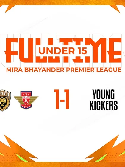 The result of a tough U15 match in the MBPL, a 1-1 draw against Young Kickers.