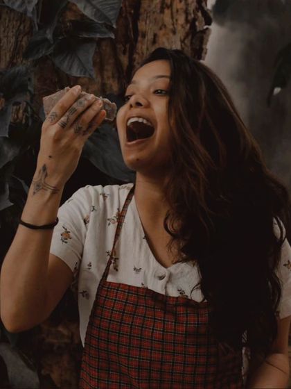 That's a soap in my hand, not a cake. This picture captures the playful spirit of my brand and the incredible feeling after a successful Diwali season, all thanks to word-of-mouth support from my amazing customers.