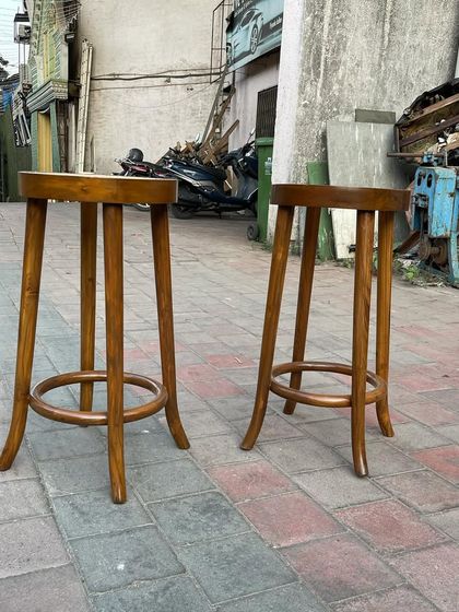 Another shot of the versatile bar stools, suitable for a breakfast counter or a high-top table in a cafe.