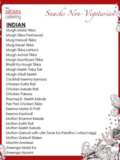 Our Indian non-vegetarian snacks menu is filled with classic favourites. It includes numerous chicken tikkas, mutton kebabs, and seafood starters to choose from.