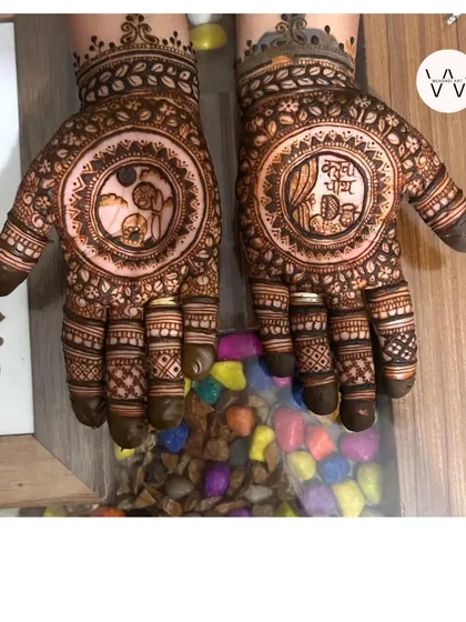 Capturing the beautiful traditions of Karwachauth. This design features the classic scene of a woman looking at the moon through a sieve, surrounded by detailed patterns to make the occasion memorable.