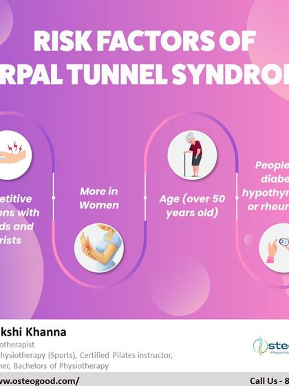 Carpal Tunnel Syndrome, which causes wrist and hand pain, is more common in women and older adults. I can help manage this condition with specific exercises and ergonomic advice to reduce pain from repetitive motions.