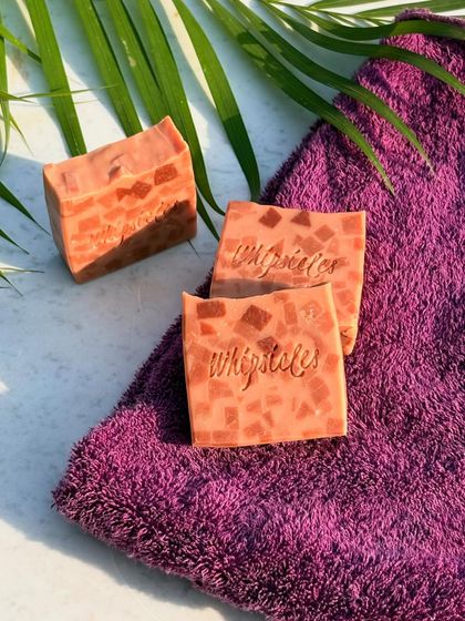 Our Citrus Bloom soap, the first in our summer collection. It features a vibrant terrazzo design that perfectly captures the essence of summer.