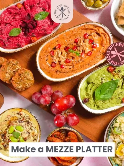 The best way to enjoy Muhammara is as part of a vibrant mezze platter with other dips and breads.