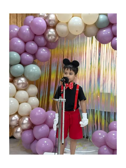 Mickey Mouse is in the house. This student's charming performance was a crowd favorite.