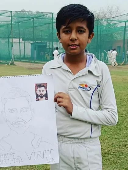 A young player's sketch for Virat's birthday. This creativity and passion is what we love to see in our students.
