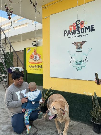 The whole family came to pick up Buddy. It's wonderful to see children learning to love and interact gently with dogs.