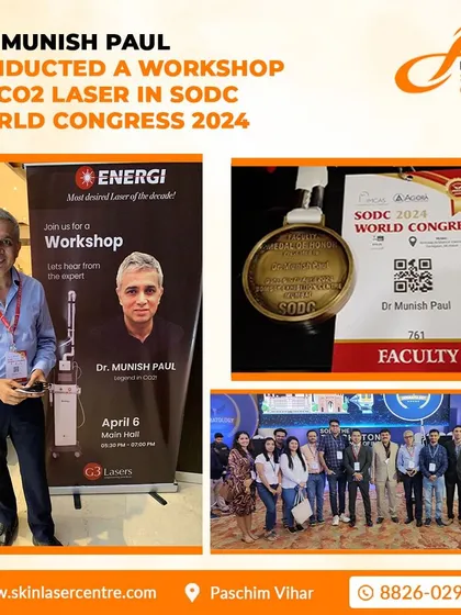 I was honored to conduct a workshop on CO2 laser technology at the SODC World Congress. Sharing my knowledge with fellow dermatologists is a passion of mine and reflects my commitment to staying at the forefront of aesthetic medicine.