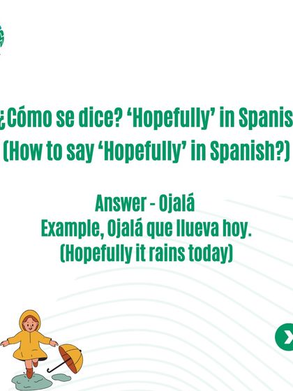 How do you say 'Hopefully' in Spanish? This is a very common and useful word to know.
