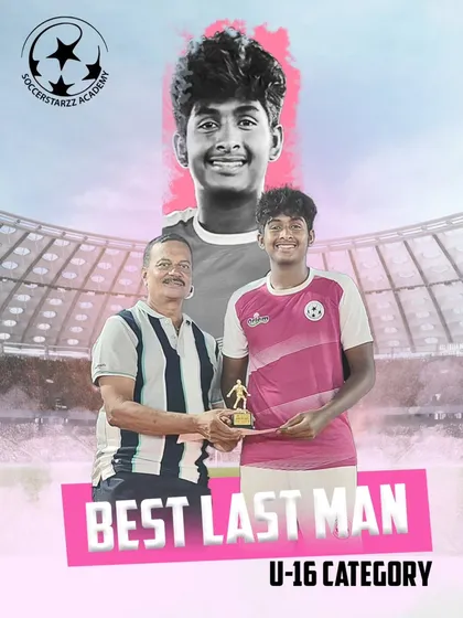Congratulations to Vihaan Shetty for winning the 'Best Last Man' award in the U-16 category. A fantastic individual achievement for a dedicated player.