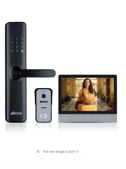 We install complete smart door lock and video phone bell combinations like the Ozone IRIS-11. This setup provides a convenient and secure way to manage access to your home, combining keyless entry with visual verification.