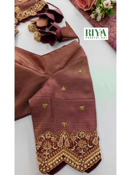 Riya By Preethi Raj - Custom Ethnic Wear Design The Art of Handwork: Blouse Details photo 3