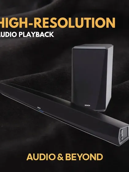 The Denon DHT-S516H soundbar and wireless subwoofer deliver an immersive, high-resolution audio experience. It supports Dolby Digital and DTS surround sound formats and can be controlled with your voice via Amazon Alexa.