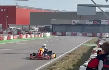 A shot of our junior driver on track in Valencia.