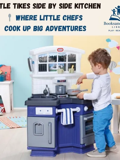 The Little Tikes Side-by-Side Kitchen is perfect for little chefs to cook up big adventures. It encourages cooperative play and helps build social skills as kids pretend to cook and share meals.