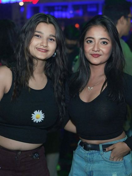 Friends posing for a picture at Hydra.