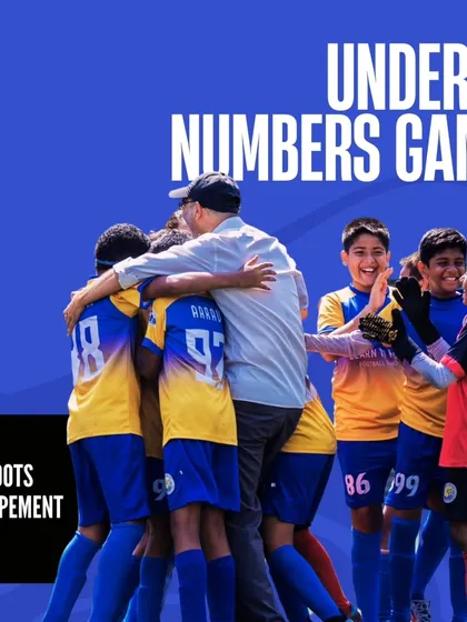 The numbers game. A graphic summarizing our U11 team's impressive journey in the Thane Grassroots Development League.